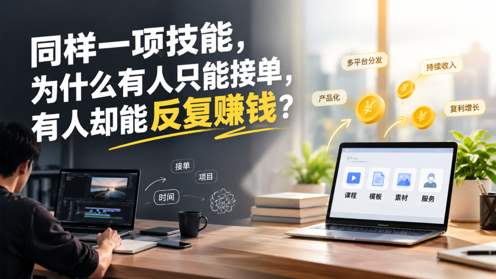 图片[1]-苏小兵：同样一项技能，为什么有人只能接单，有人却能反复赚钱？-苏小兵商学院