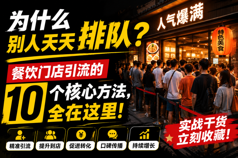 苏小兵：为什么别人天天排队？餐饮门店引流的10个核心方法，全在这里！-苏小兵商学院