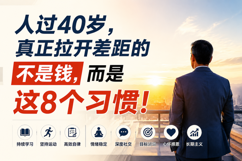 苏小兵：人过40岁，真正拉开差距的不是钱，而是这8个习惯！-苏小兵商学院