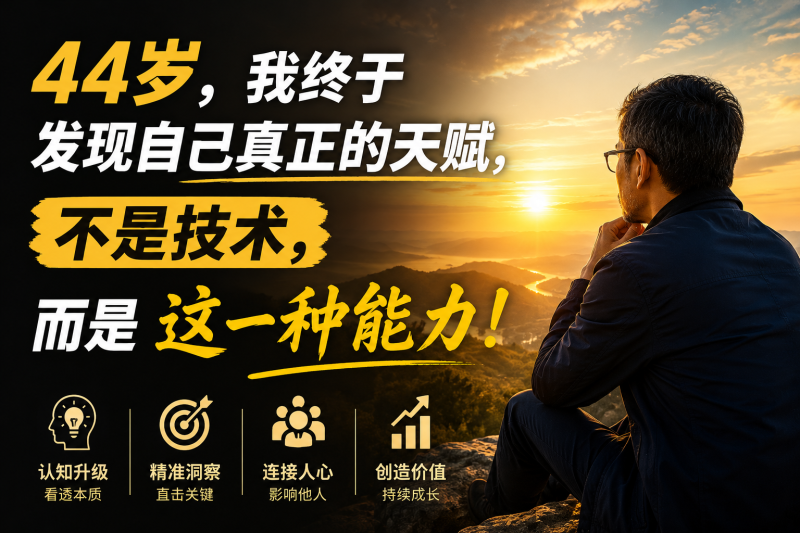 苏小兵:44岁,我终于发现自己真正的天赋,不是技术,而是这一种能力!-苏小兵商学院