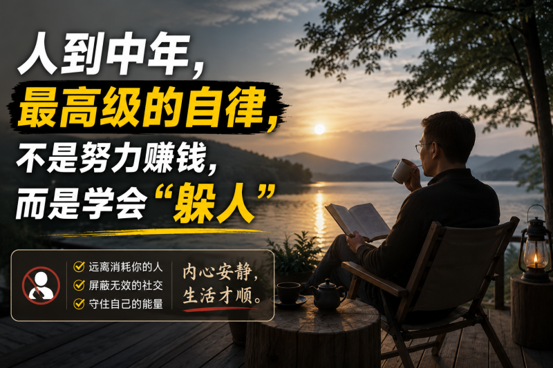 苏小兵：人到中年，最高级的自律，不是努力赚钱，而是学会“躲人”-苏小兵商学院