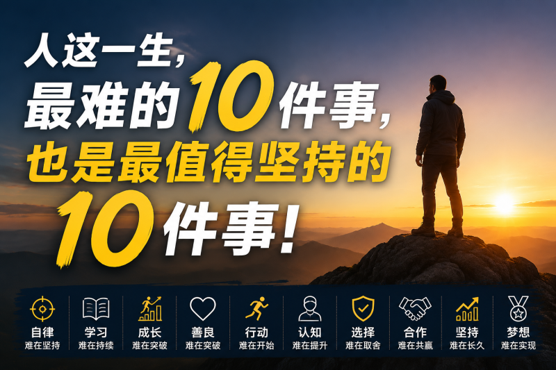 苏小兵：人这一生，最难的10件事，也是最值得坚持的10件事！-苏小兵商学院