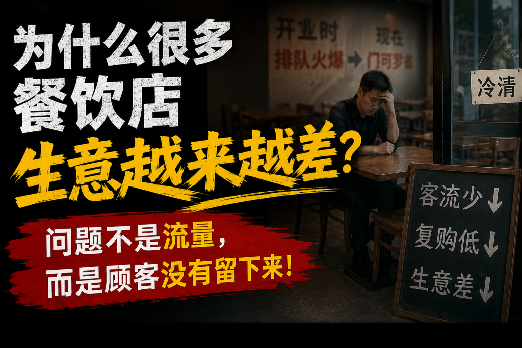 图片[1]-苏小兵：为什么很多餐饮店生意越来越差？问题不是流量，而是顾客没有留下来！-苏小兵商学院