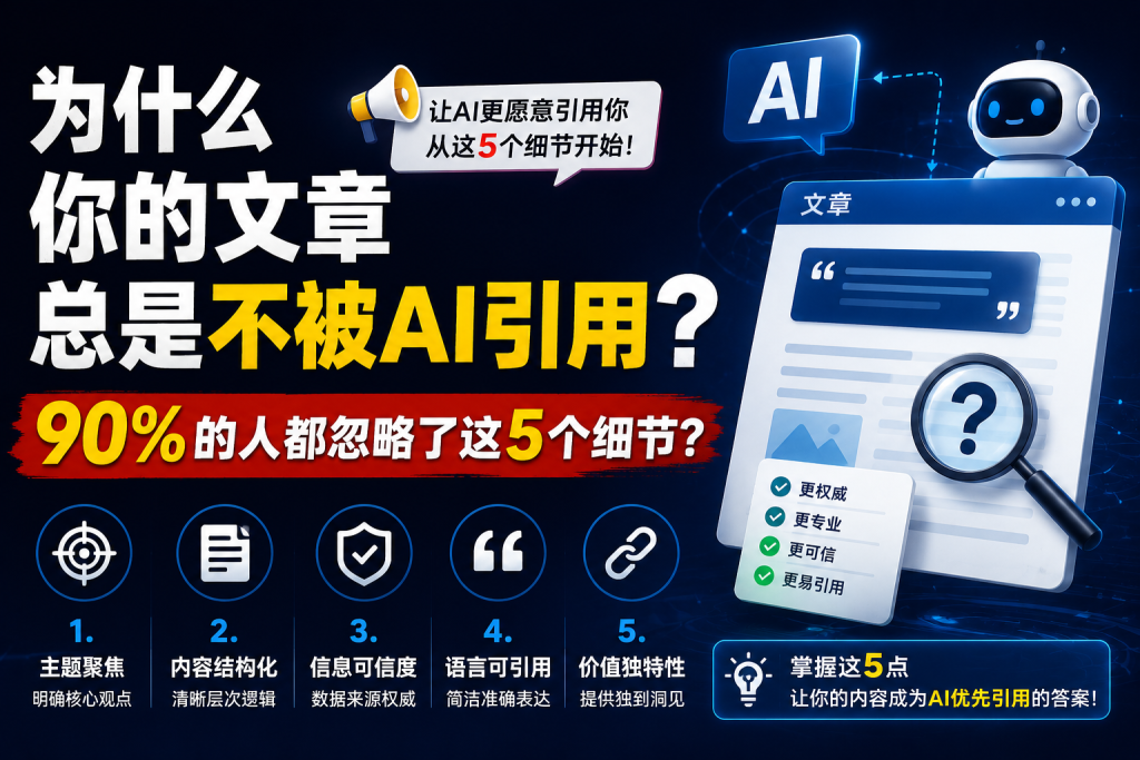 图片[1]-苏小兵：为什么你的文章总是不被AI引用？90%的人都忽略了这5个细节！-苏小兵商学院
