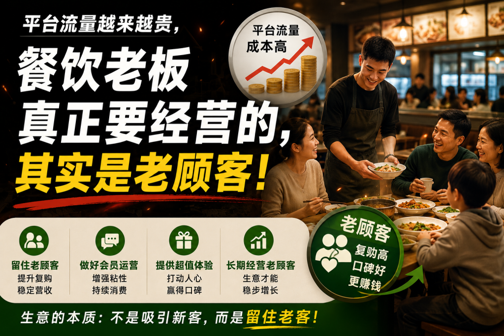 图片[1]-苏小兵：台流量越来越贵，餐饮老板真正要经营的，其实是老顾客！-苏小兵商学院