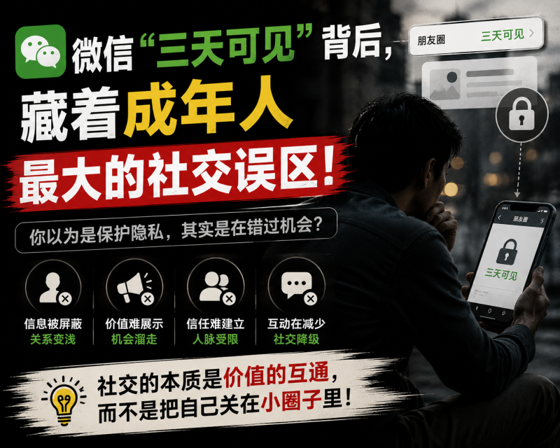 苏小兵：微信“三天可见”背后，藏着成年人最大的社交误区！-苏小兵商学院
