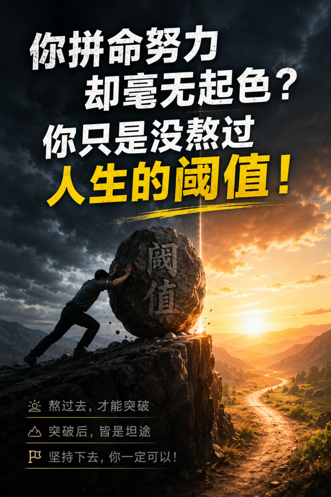 图片[1]-苏小兵：你拼命努力却毫无起色？你只是没熬过人生的“阈值”！-苏小兵商学院
