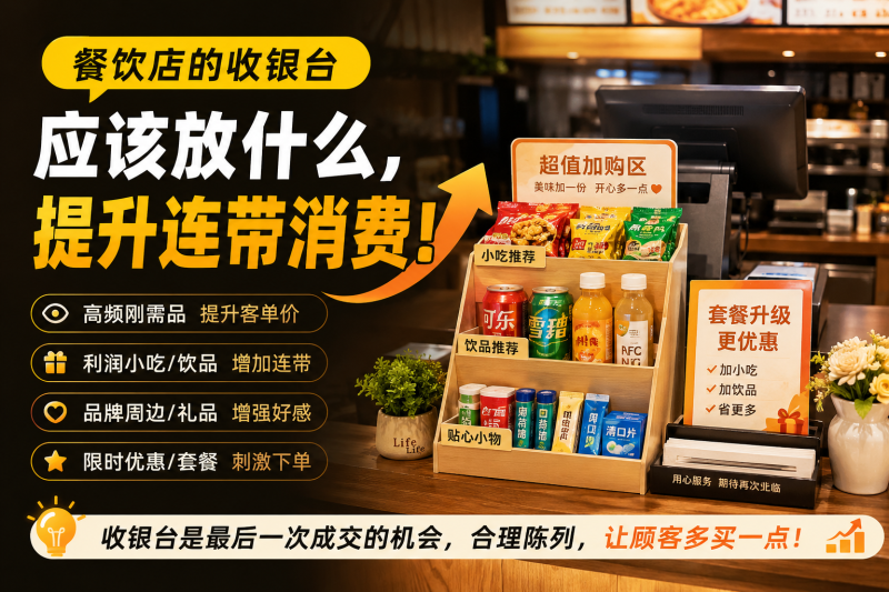 苏小兵：餐饮店的收银台应该放什么，提升连带消费！-苏小兵商学院