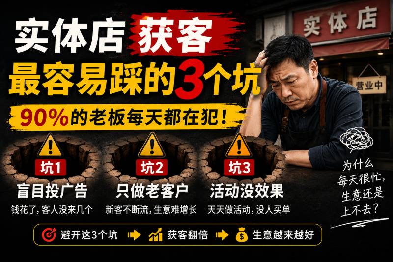 苏小兵：实体店获客最容易踩的3个坑！-苏小兵商学院