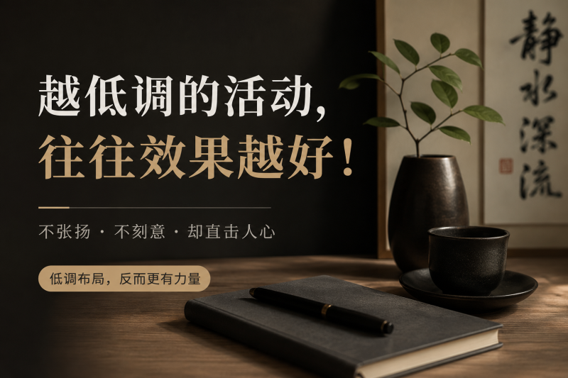 苏小兵：越低调的活动，往往效果越好！-苏小兵商学院