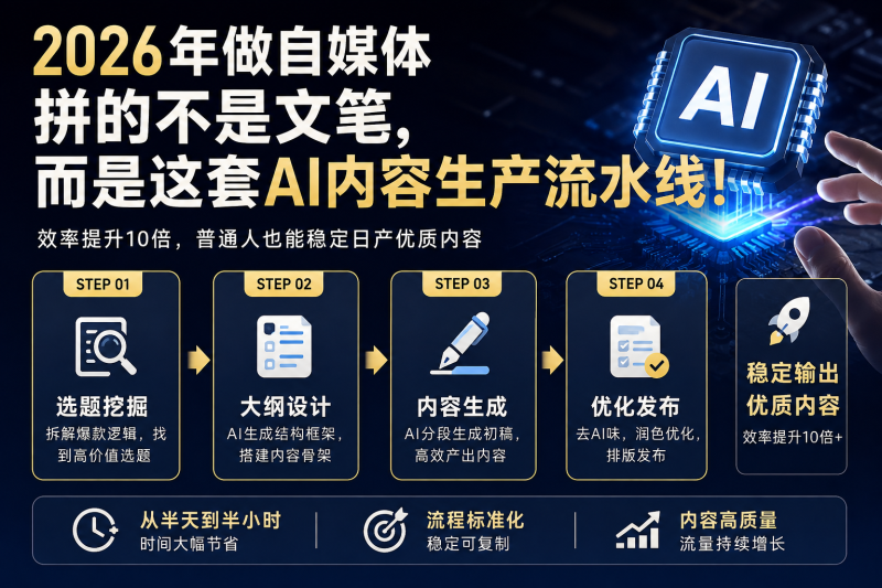 苏小兵：2026年做自媒体，拼的不是文笔，而是这套AI内容生产流水线！-苏小兵商学院