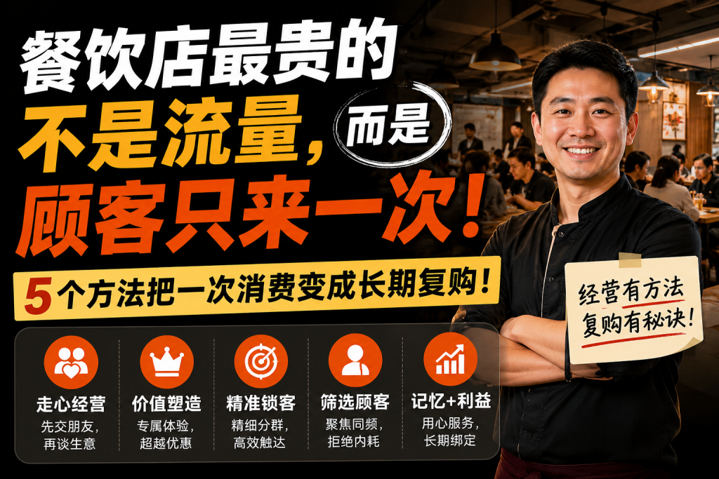图片[1]-苏小兵：餐饮店最贵的不是流量，而是顾客只来一次，5个方法把一次消费变成长期复购!-苏小兵商学院