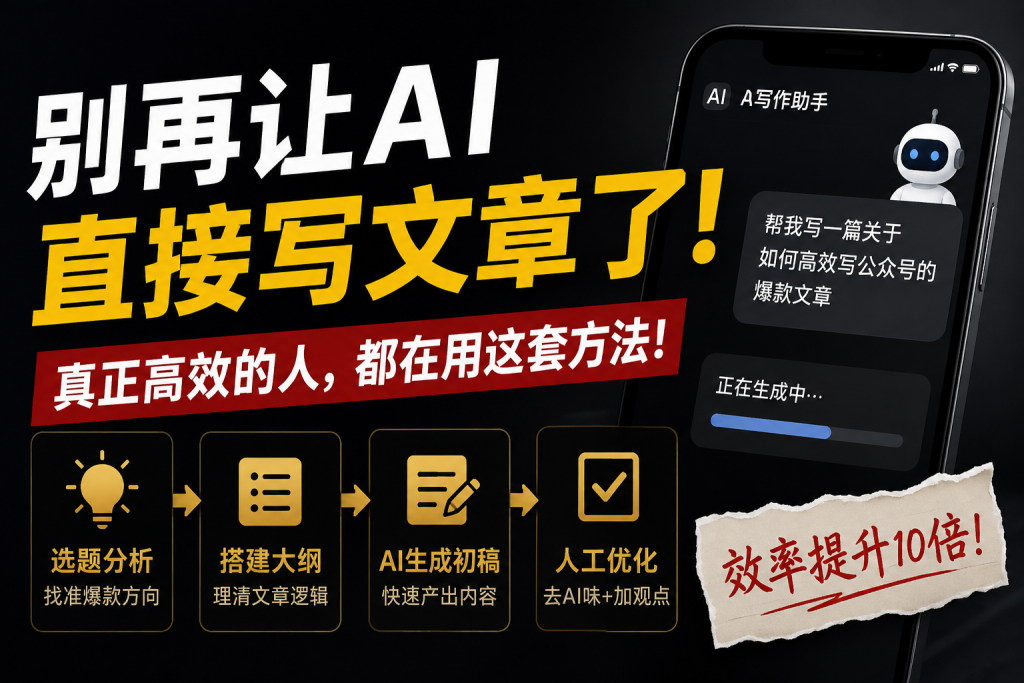 图片[1]-苏小兵：别再让AI直接写文章了，真正高效的人，都在用这套方法！-苏小兵商学院
