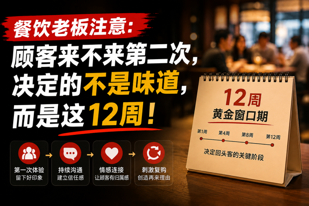 图片[1]-苏小兵：餐饮老板注意，顾客来不来第二次，决定的不是味道，而是这12周！-苏小兵商学院