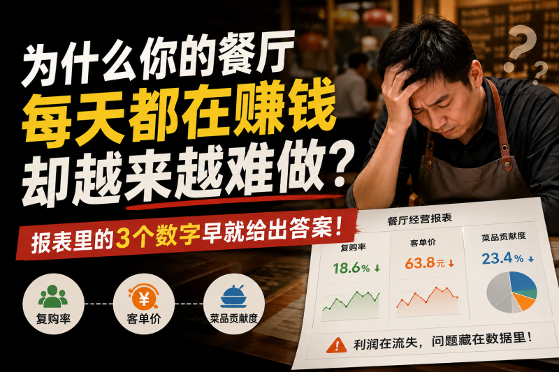苏小兵：为什么你的餐厅每天都在赚钱，却越来越难做？报表里的3个数字早就给出答案！-苏小兵商学院