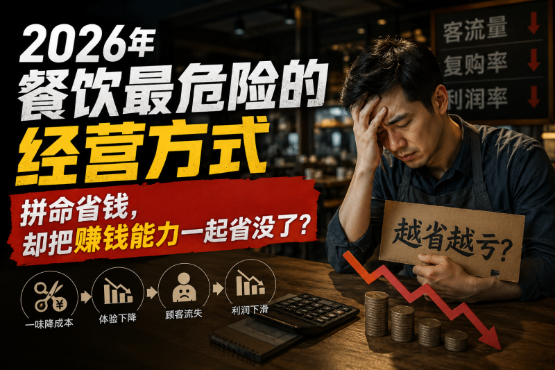 苏小兵：2026年餐饮最危险的经营方式，拼命省钱，却把赚钱能力一起省没了？-苏小兵商学院