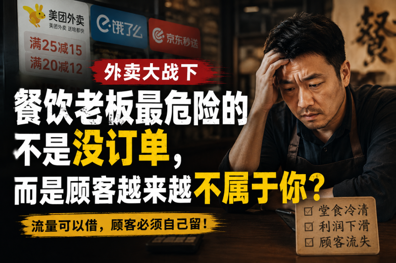 苏小兵：外卖大战下，餐饮老板最危险的不是没订单，而是顾客越来越不属于你？-苏小兵商学院