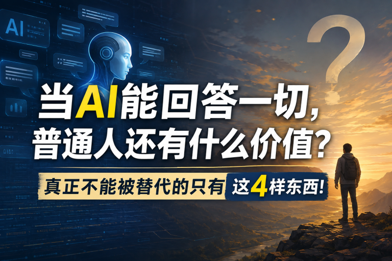 苏小兵：当AI能回答一切，普通人还有什么价值？真正不能被替代的只有这4样东西!-苏小兵商学院