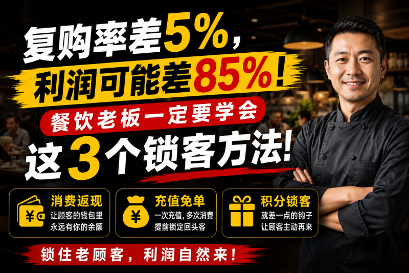 苏小兵：复购率差5%，利润可能差85%，餐饮老板一定要学会这3个锁客方法!-苏小兵商学院