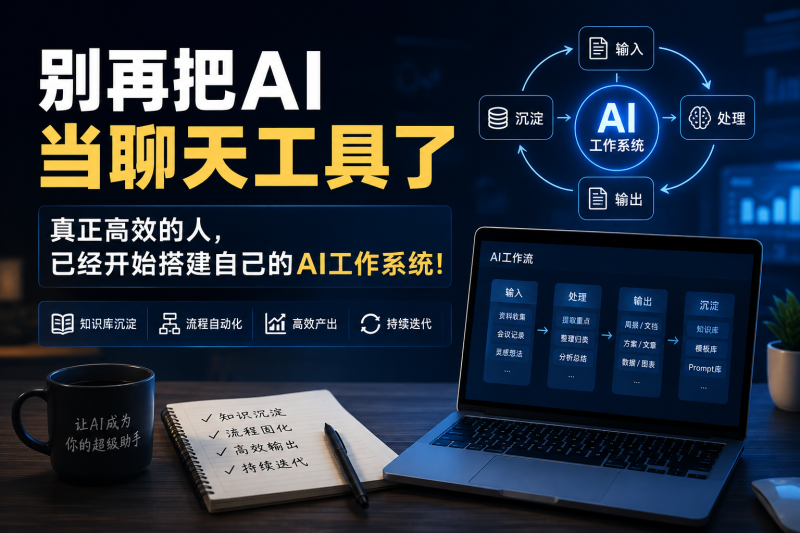 苏小兵：别再把AI当聊天工具了，真正高效的人，已经开始给自己搭建AI工作系统！-苏小兵商学院