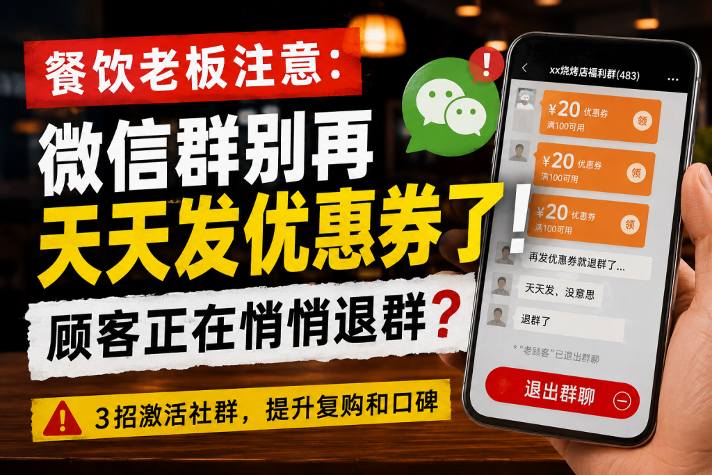 图片[1]-苏小兵：餐饮老板注意，微信群别再天天发优惠券了，顾客正在悄悄退群？-苏小兵商学院