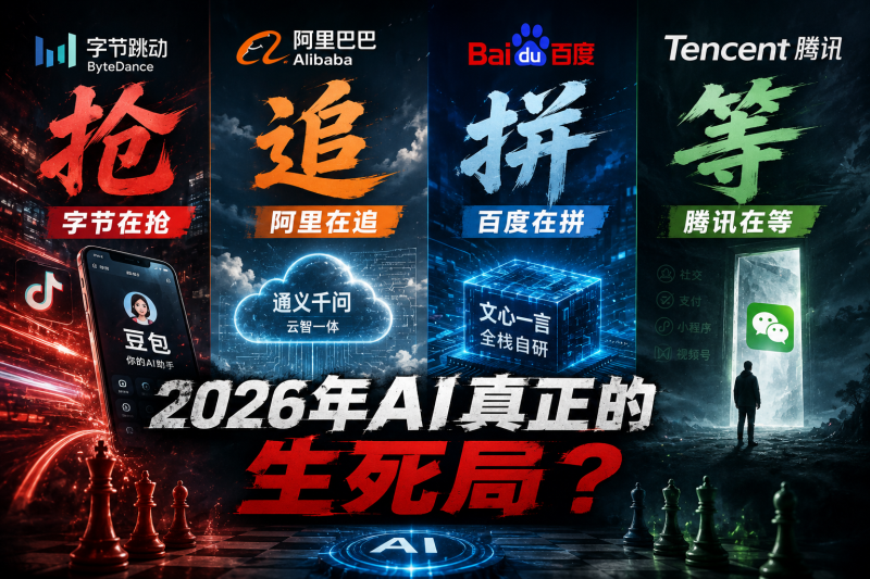 苏小兵：字节在抢，阿里在追，百度在拼，腾讯在等，2026年AI真正的生死局？-苏小兵商学院