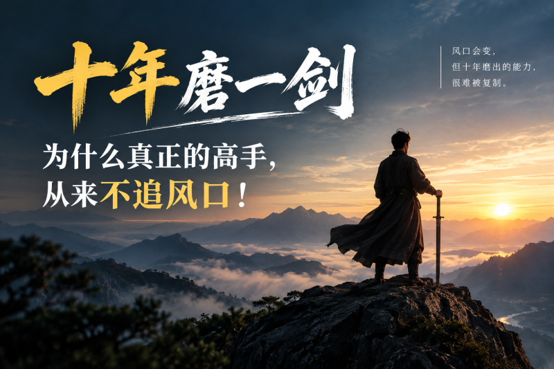 苏小兵：十年磨一剑，为什么真正的高手，从来不追风口!-苏小兵商学院