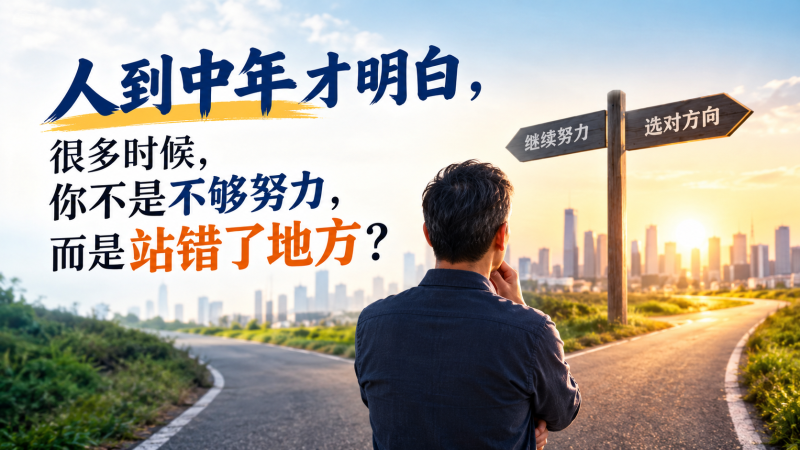 苏小兵：人到中年才明白，很多时候，你不是不够努力，而是站错了地方？-苏小兵商学院