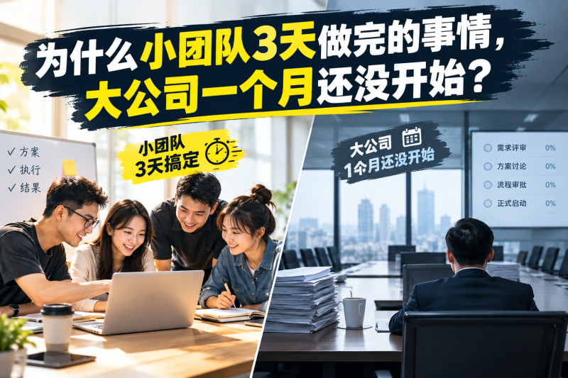 苏小兵：为什么小团队3天做完的事情，大公司一个月还没开始？-苏小兵商学院