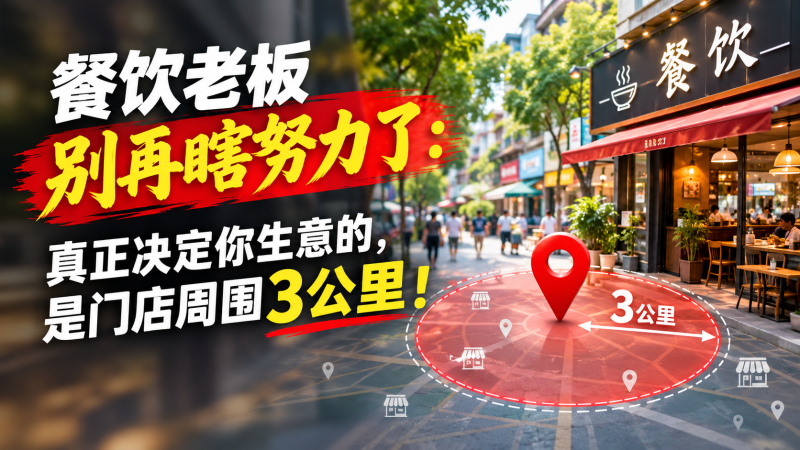 苏小兵：餐饮老板别再瞎努力了，真正决定你生意的，是门店周围3公里！-苏小兵商学院