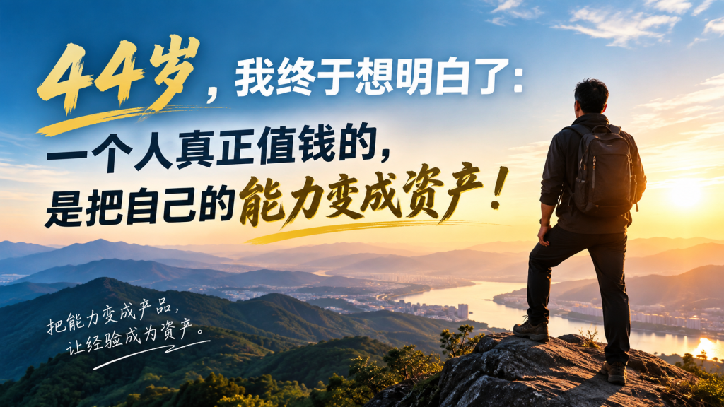 图片[1]-苏小兵：44岁，我终于想明白了，一个人真正值钱的，是把自己的能力变成资产！-苏小兵商学院