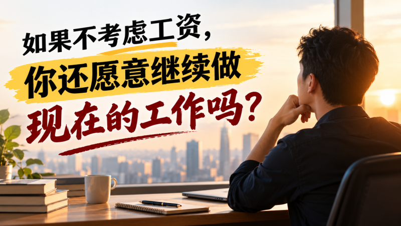 苏小兵：如果不考虑工资，你还愿意继续做现在的工作吗？-苏小兵商学院