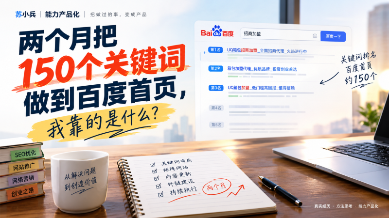 苏小兵：两个月把150个关键词做到百度首页，我靠的是什么？-苏小兵商学院