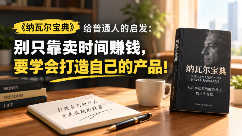 苏小兵：《纳瓦尔宝典》给普通人的启发，别只靠卖时间赚钱，要学会打造自己的产品！-苏小兵商学院