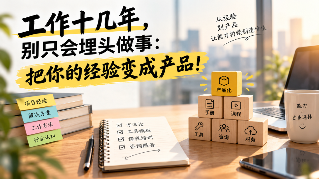 图片[1]-苏小兵：工作十几年，别只会埋头做事，把你的经验变成产品！-苏小兵商学院