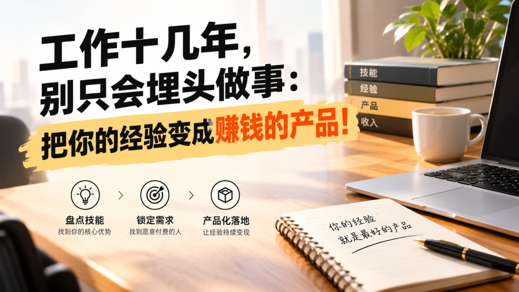 图片[1]-苏小兵：工作十几年，别只会埋头做事，把你的经验变成赚钱的产品！-苏小兵商学院