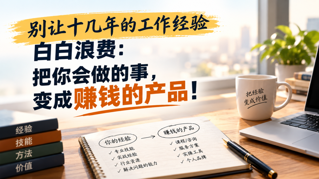 图片[1]-苏小兵：别让十几年的工作经验白白浪费，把你会做的事，变成赚钱的产品！-苏小兵商学院