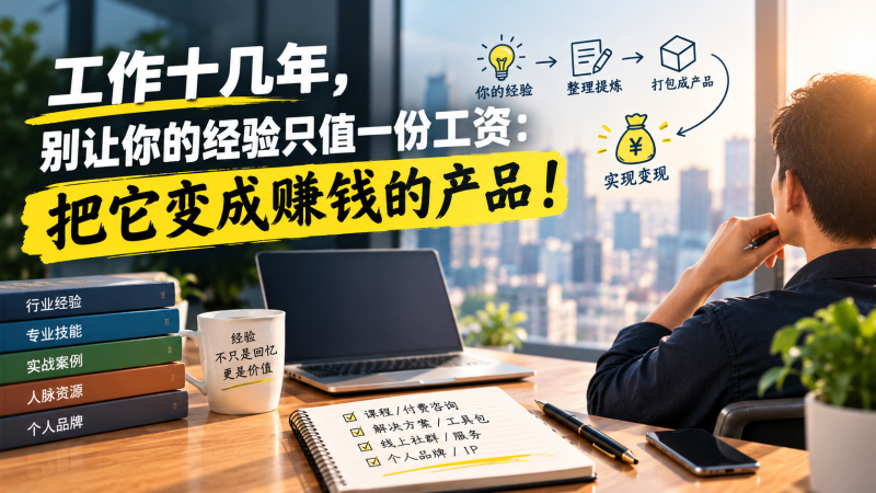 苏小兵：工作十几年，别让你的经验只值一份工资，把它变成赚钱的产品！-苏小兵商学院