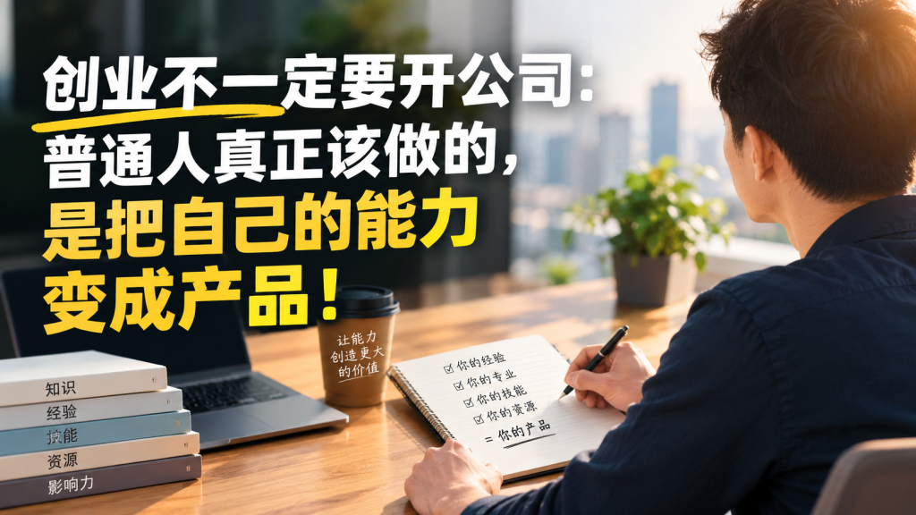 图片[1]-苏小兵：创业不一定要开公司，普通人真正该做的，是把自己的能力变成产品！-苏小兵商学院