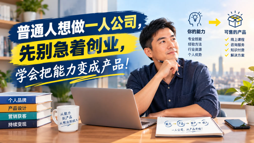 图片[1]-苏小兵：普通人想做一人公司，先别急着创业，学会把能力变成产品！-苏小兵商学院