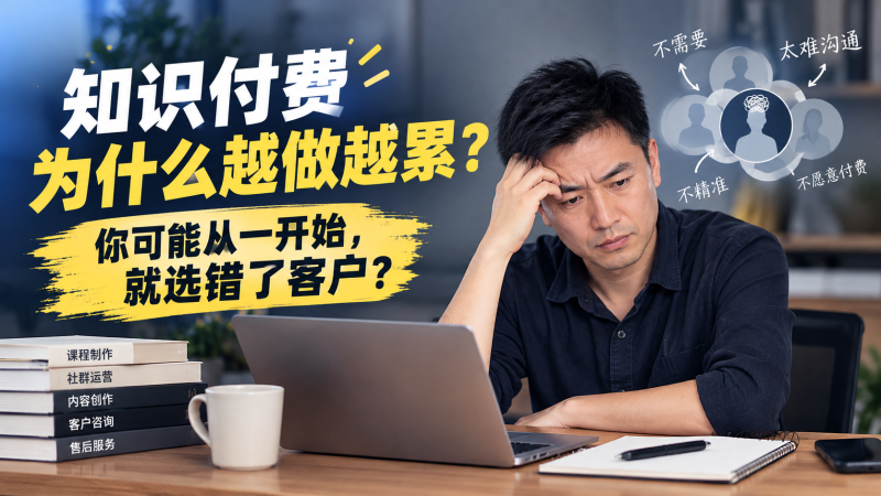 苏小兵：知识付费为什么越做越累？你可能从一开始，就选错了客户？-苏小兵商学院