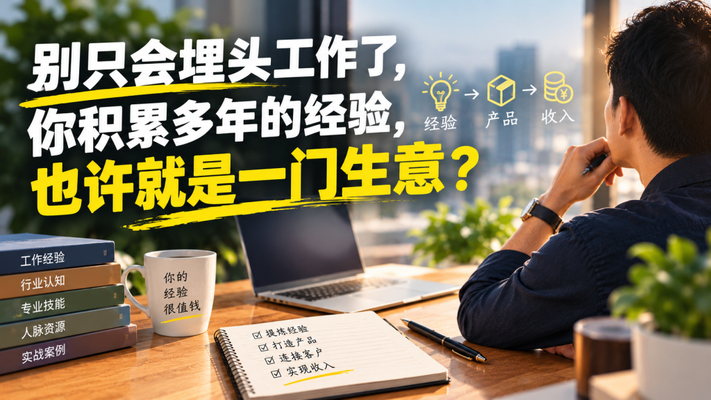 图片[1]-苏小兵：别只会埋头工作了，你积累多年的经验，也许就是一门生意？-苏小兵商学院