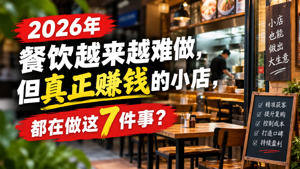 图片[1]-苏小兵：2026年餐饮越来越难做，但真正赚钱的小店，都在做这7件事？-苏小兵商学院