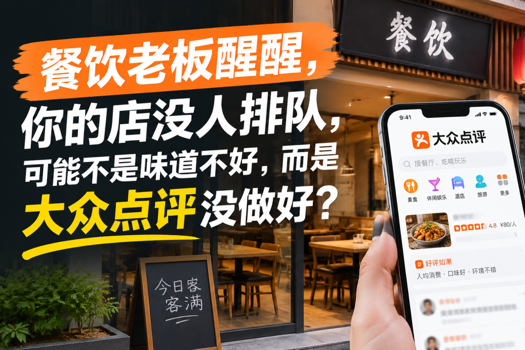 图片[1]-苏小兵：餐饮老板醒醒，你的店没人排队，可能不是味道不好，而是大众点评没做好？-苏小兵商学院